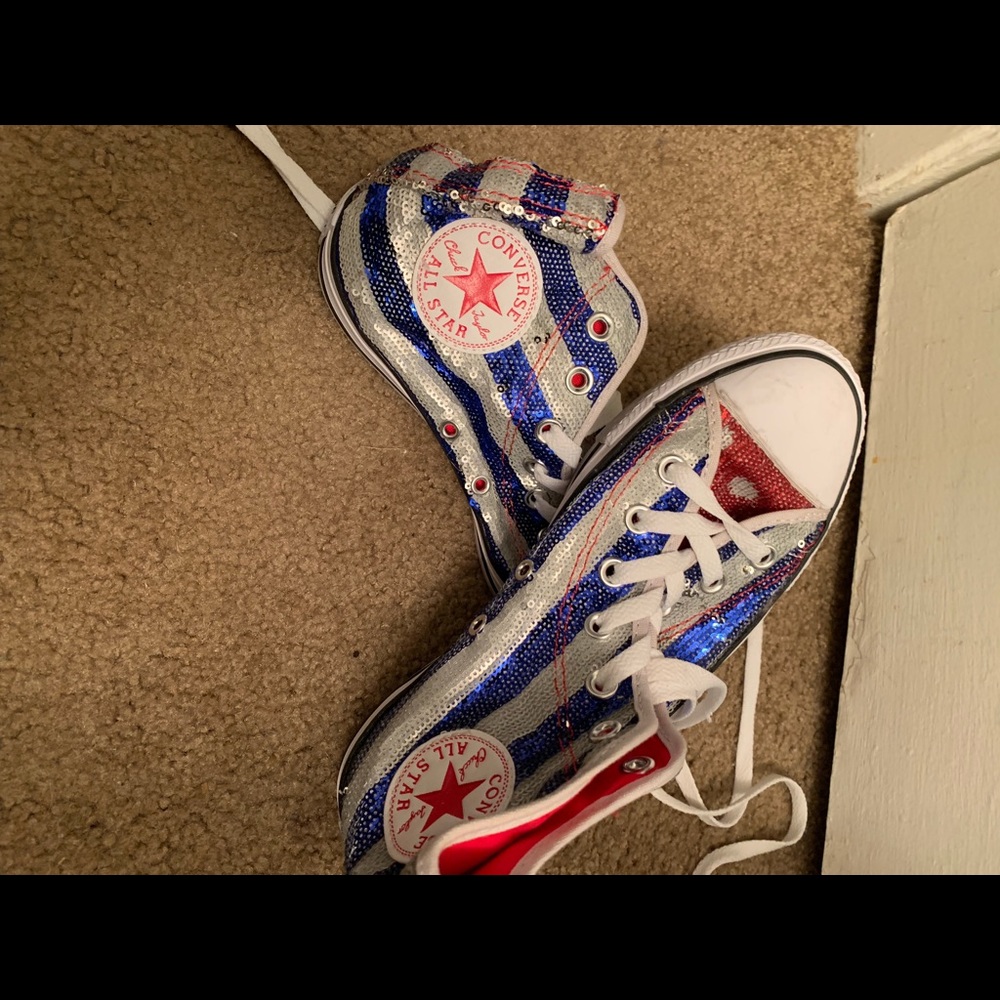 American Flag Converse- two pairs!